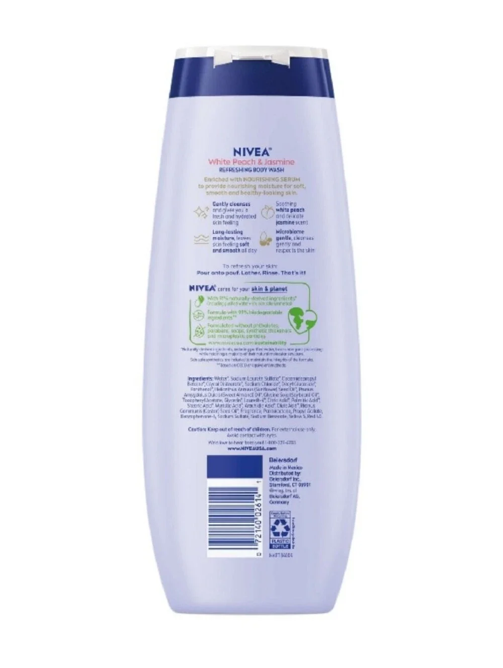 🔮3/$15 Nivea Refreshing Body Wash with Nourishing Serum White Peach & Jasmine